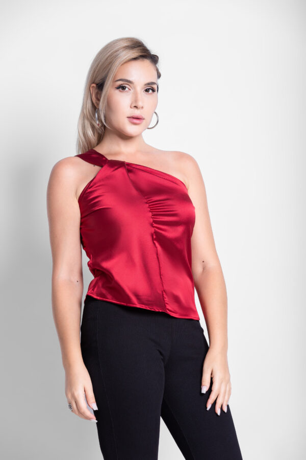 Hannah One Shoulder Top – Vivache Red