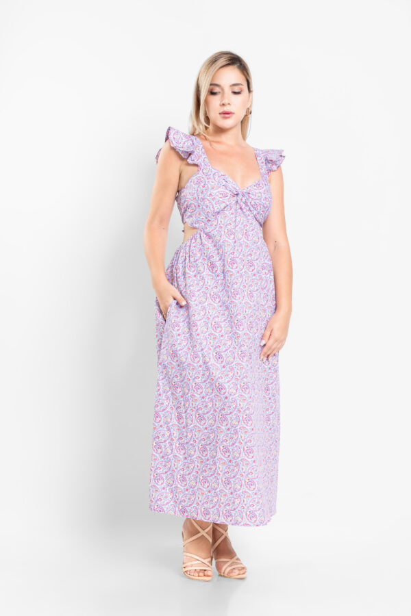 Bella Maxi – Purple Printed